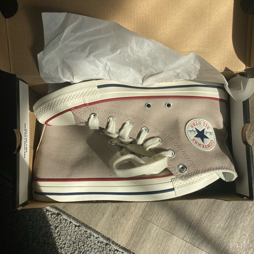 Converse Tan High-Top Sneakers Classic Canvas